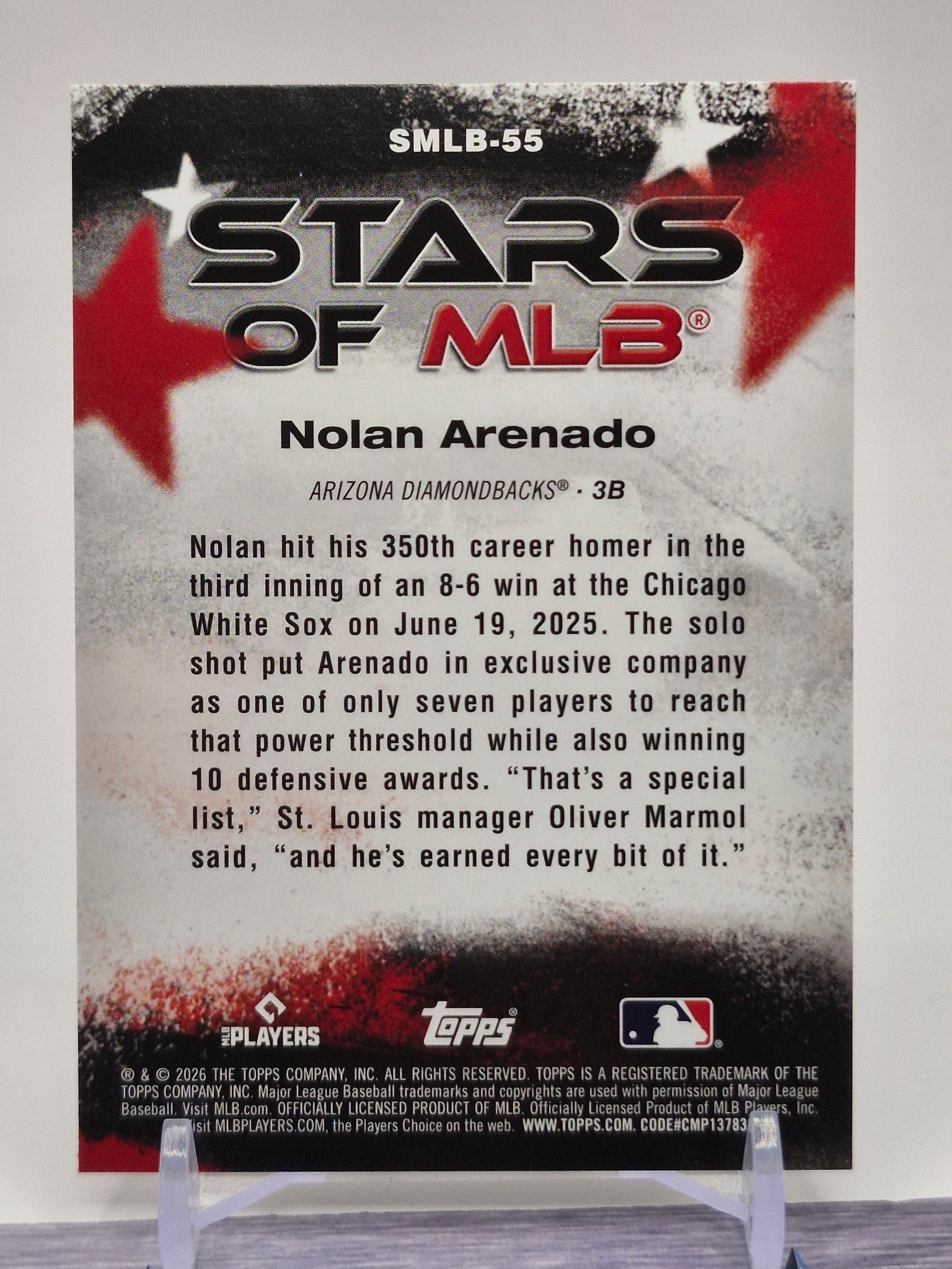 2026 Topps #SMLB-55 Nolan Arenado Stars of MLB Crackle Foil