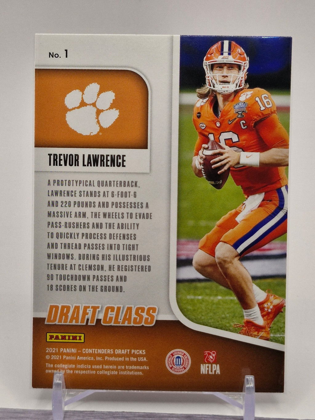 2021 Panini Contenders Draft Picks #1 Trevor Lawrence Draft Class Purple