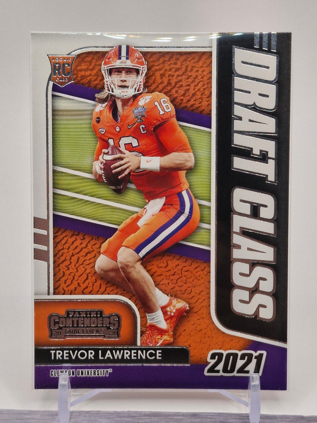2021 Panini Contenders Draft Picks #1 Trevor Lawrence Draft Class Purple