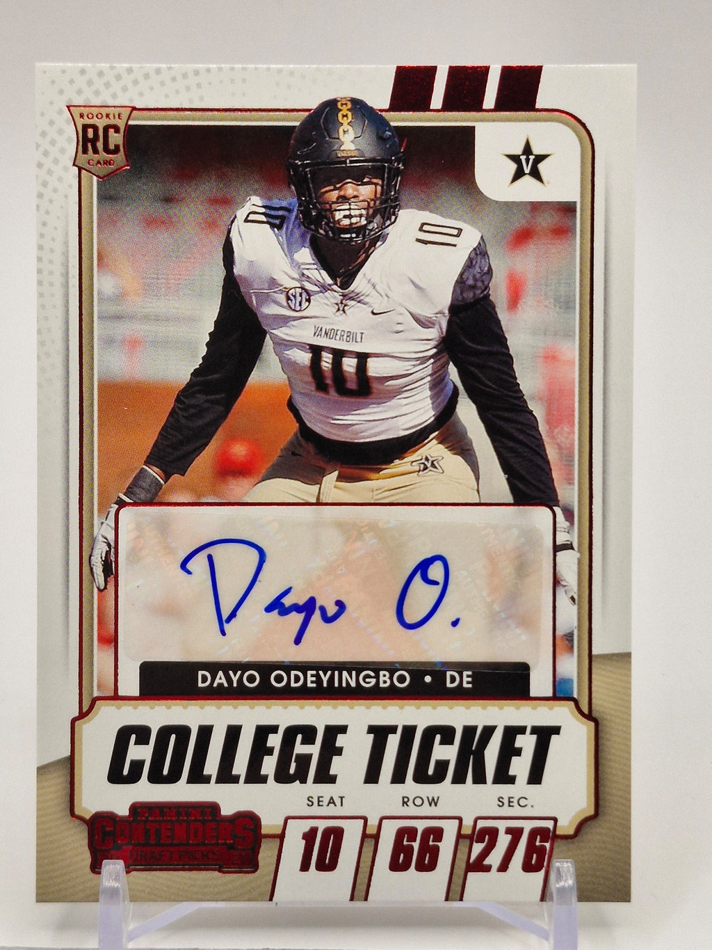 2021 Panini Contenders Draft Picks #232 Dayo Odeyingbo Red