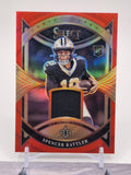 2024 Panini Select #RS-SRR Spencer Rattler Rookie Swatches Red Prizm