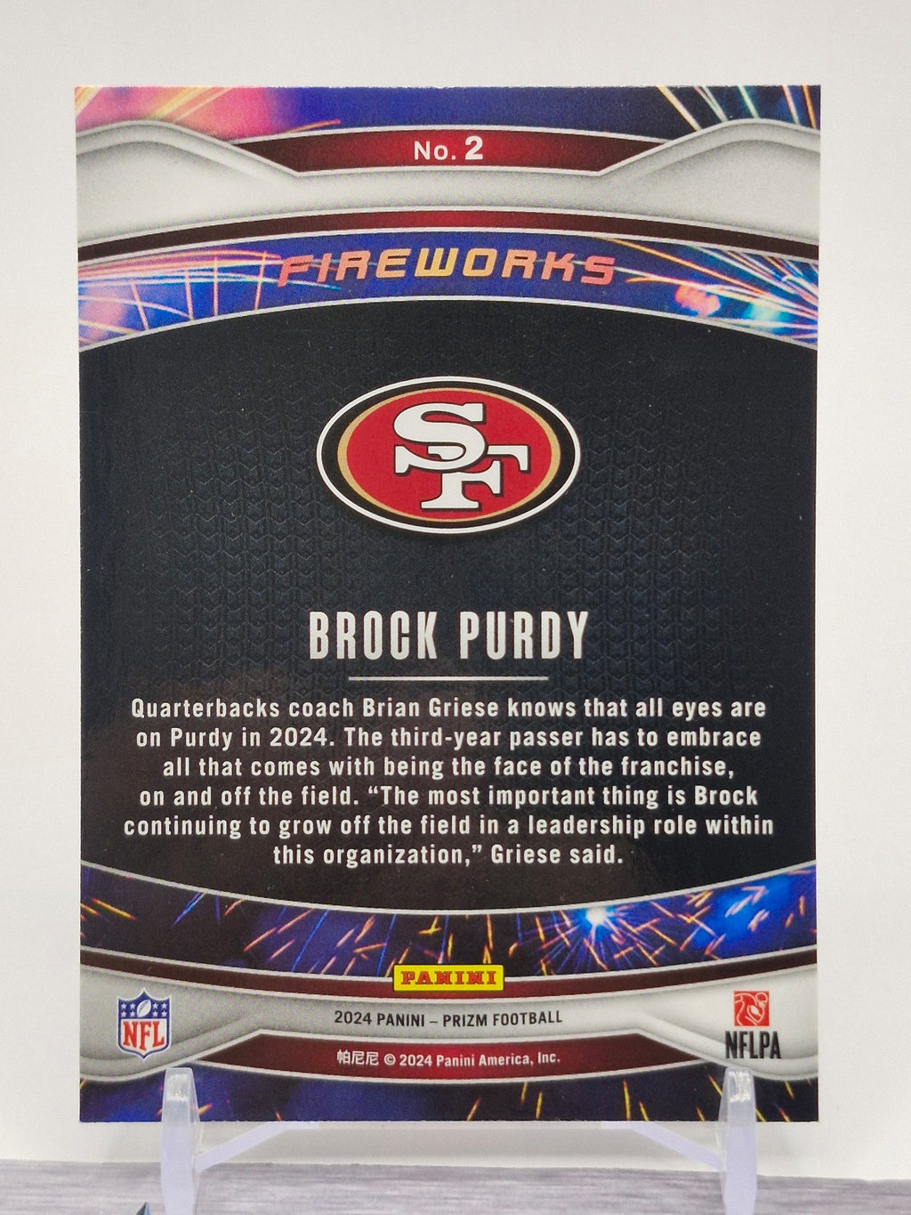 2024 Panini Prizm #2 Brock Purdy Fireworks