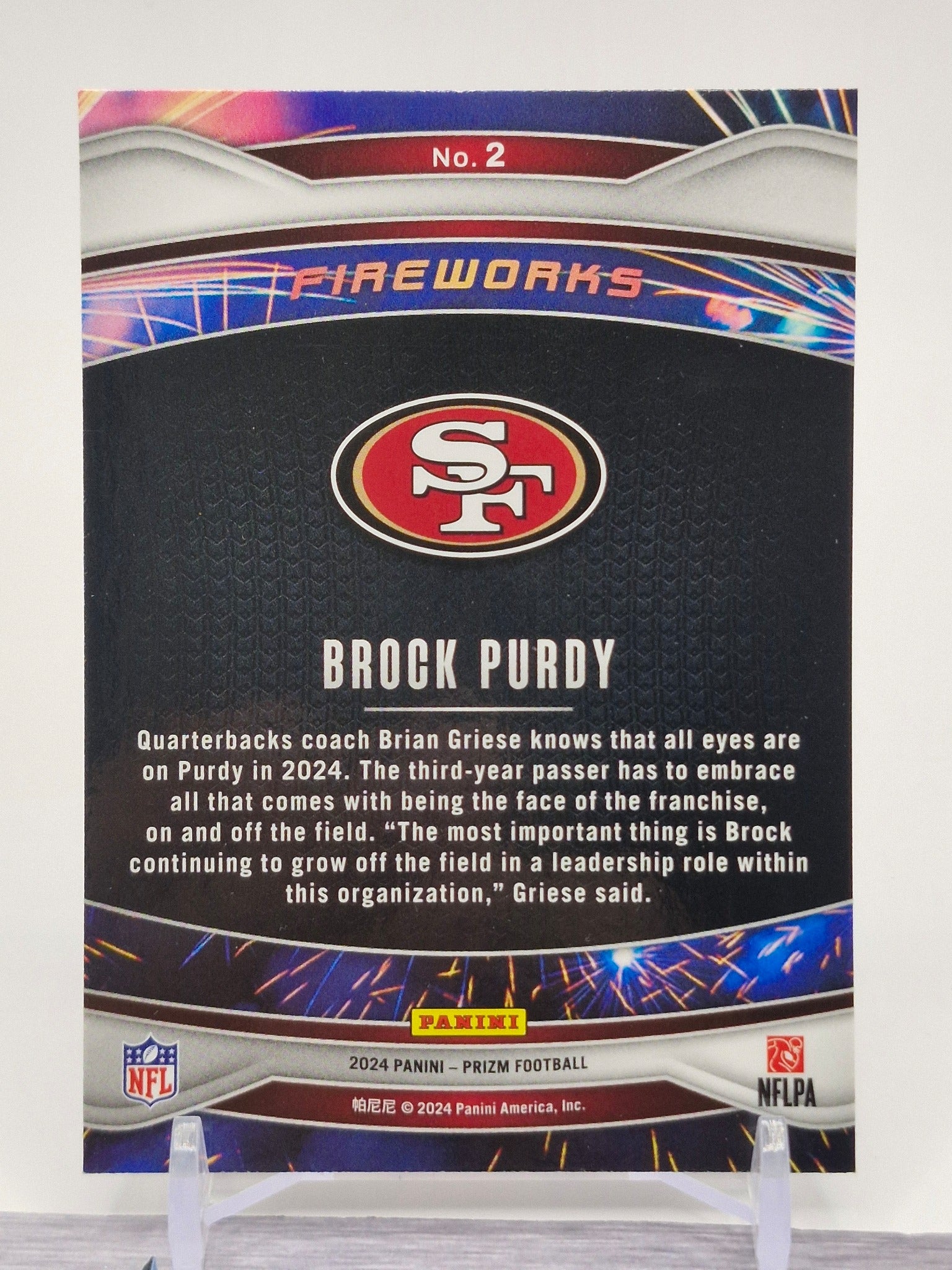2024 Panini Prizm #2 Brock Purdy Fireworks