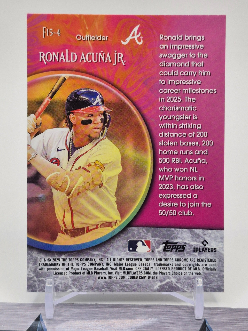 2025 Topps Chrome #F15-4 Ronald Acuña Jr. Fortune 15