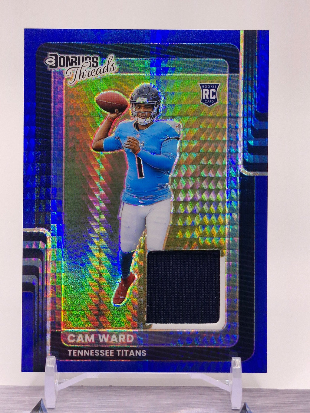 2025 Donruss Optic #DTBH-CWD Cam Ward Donruss Threads Blue Hyper