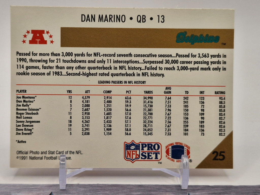 1991 Pro Set #25 Dan Marino