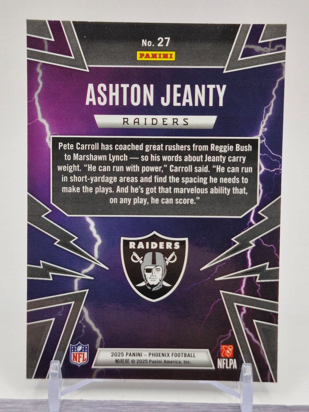 2025 Panini Phoenix #27 Ashton Jeanty Thunderbirds