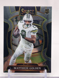 2025 Panini Select #66 Matthew Golden Black and Green Prizm Shock