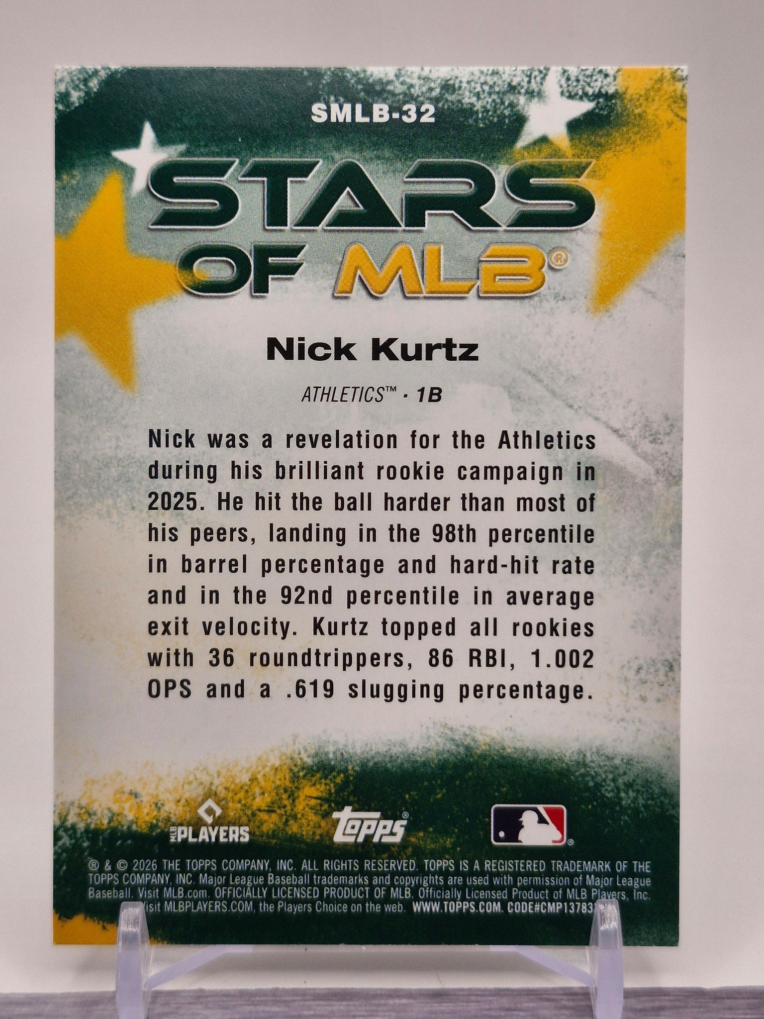 2026 Topps #SMLB-32 Nick Kurtz Stars of MLB Crackle Foil