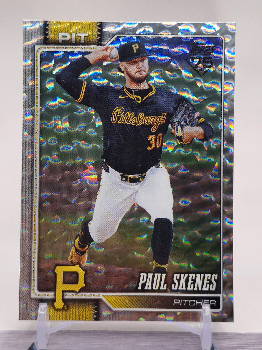 2026 Topps #100 Paul Skenes Silver Crackle Foil