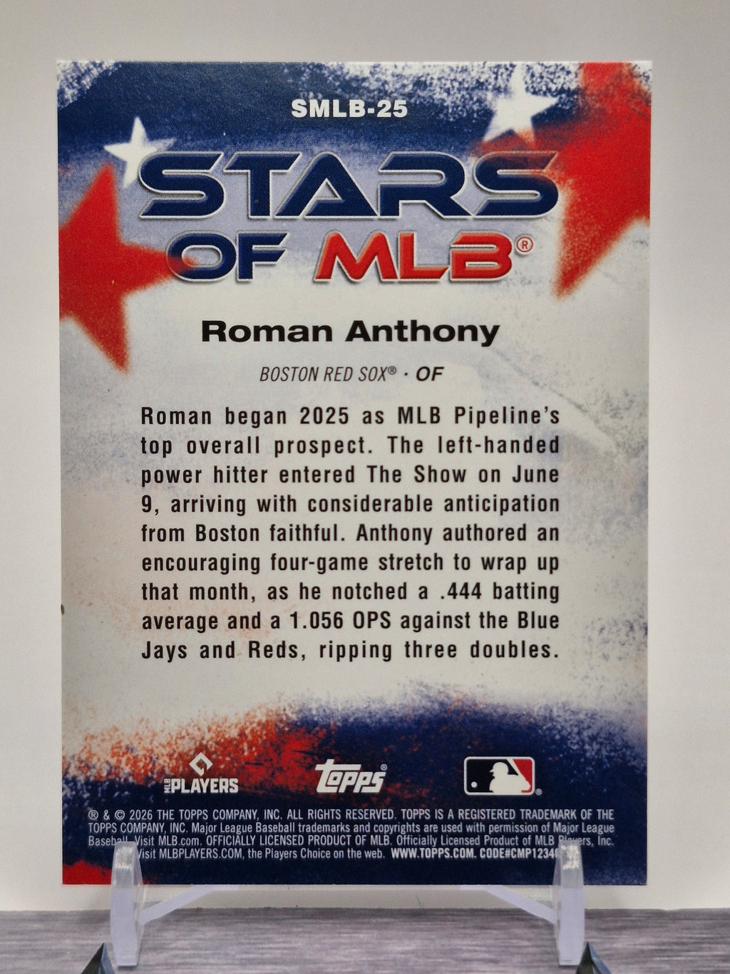 2026 Topps #SMLB-25 Roman Anthony Stars of MLB