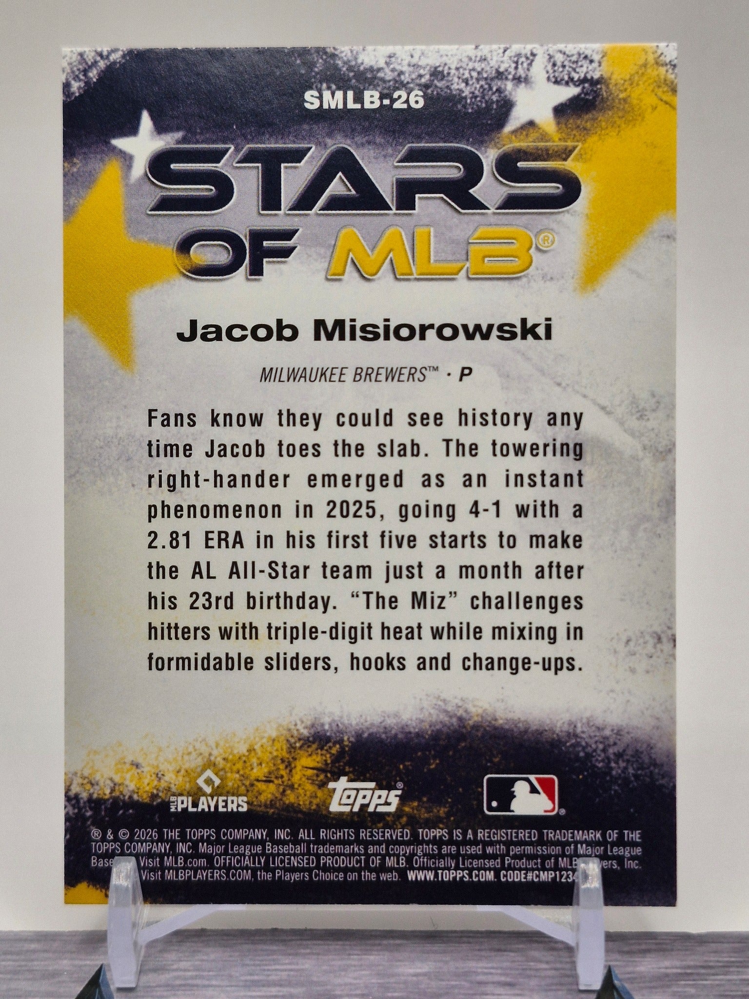 2026 Topps #SMLB-26 Jacob Misiorowski Stars of MLB