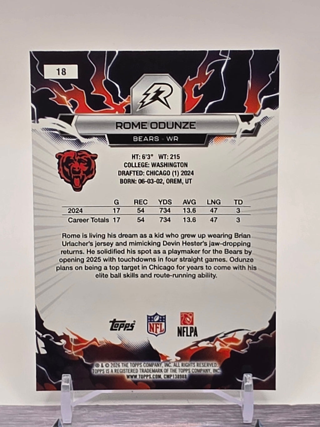 2025 Topps Resurgence #18 Rome Odunze