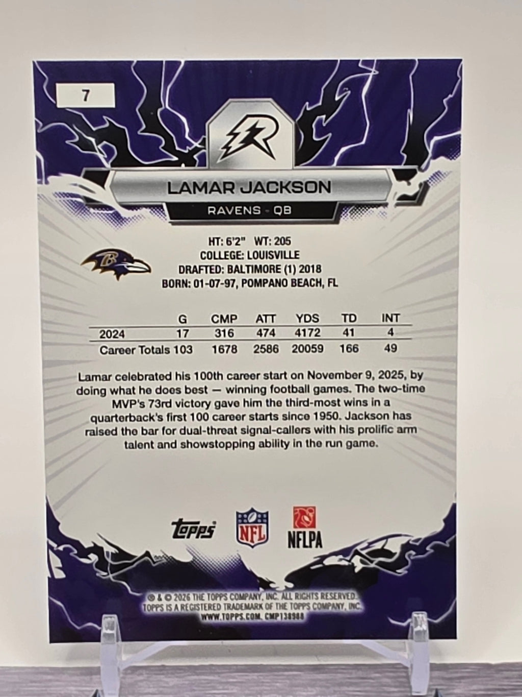 2025 Topps Resurgence #7 Lamar Jackson