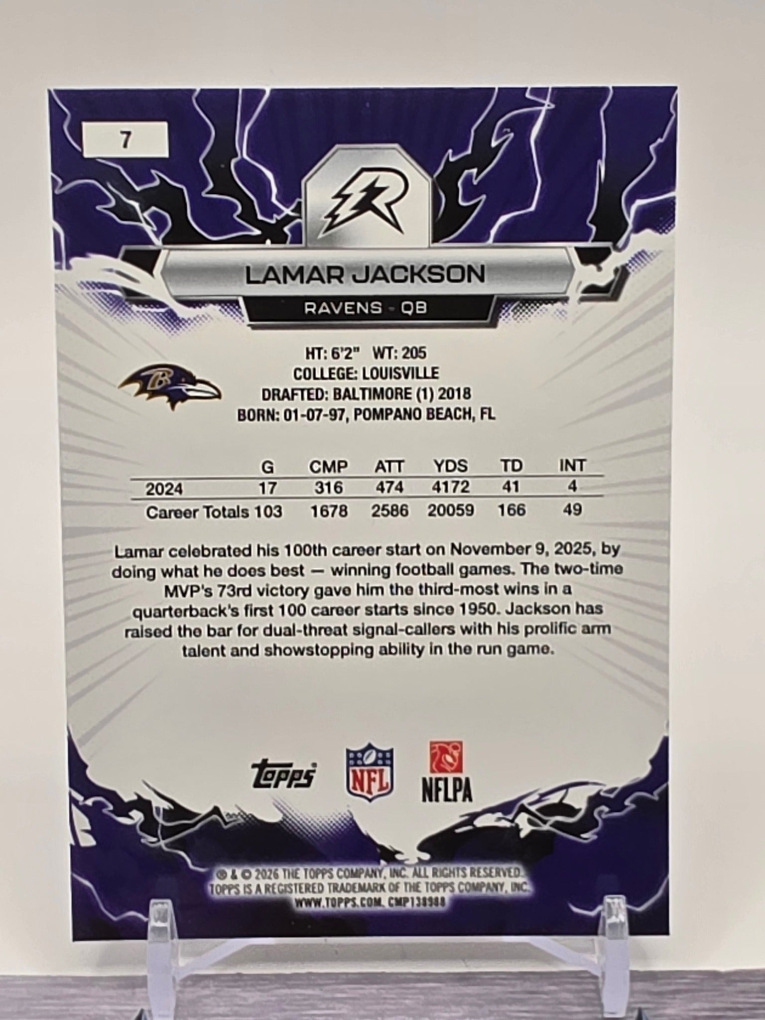 2025 Topps Resurgence #7 Lamar Jackson