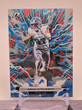 2025 Topps Resurgence #34 Aidan Hutchinson Sky Blue & Pink Shock Refractor