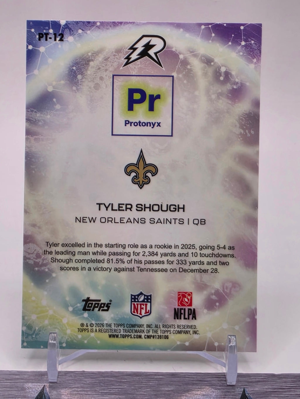 2025 Topps Resurgence #PT-12 Tyler Shough Protonyx
