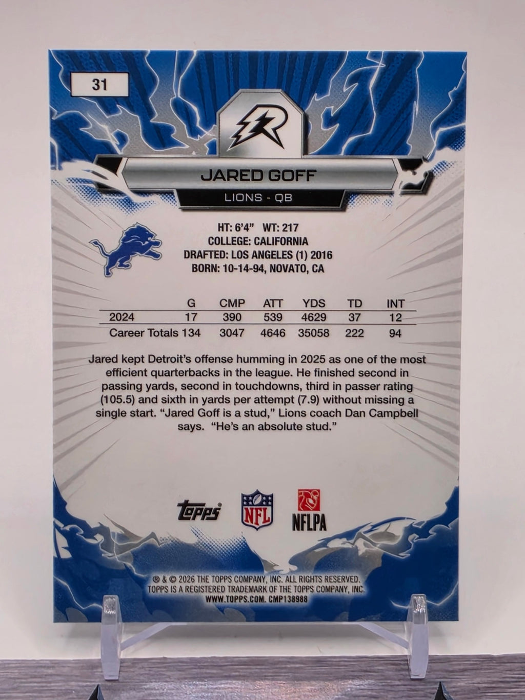 2025 Topps Resurgence #31 Jared Goff