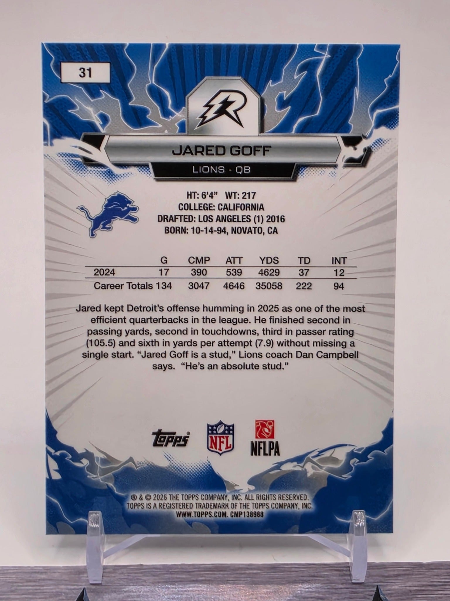 2025 Topps Resurgence #31 Jared Goff