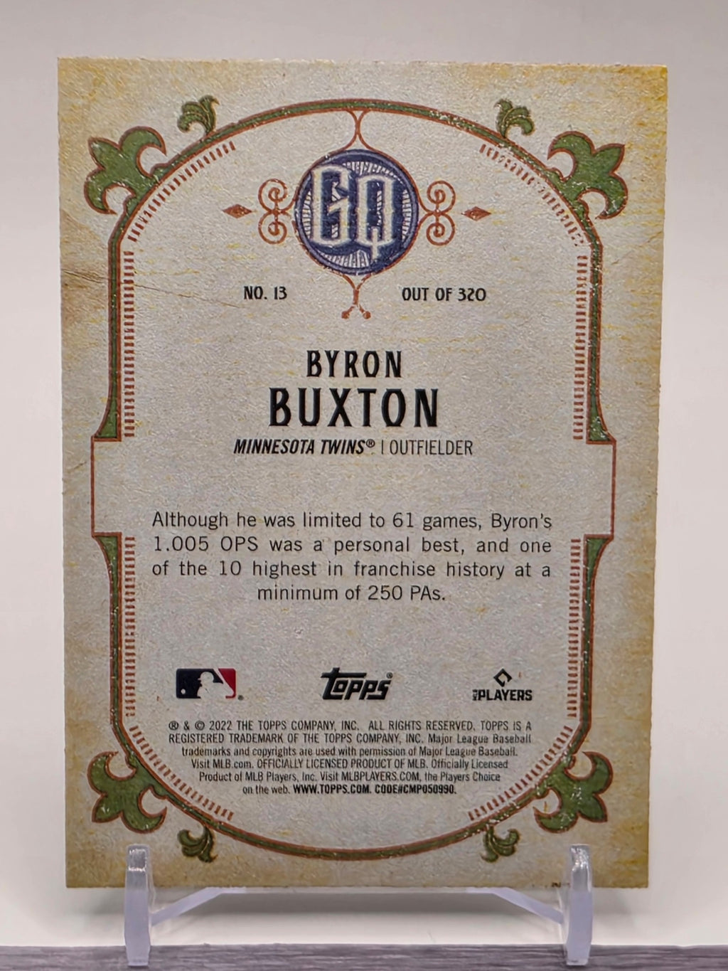 2022 Topps Gypsy Queen #13 Byron Buxton