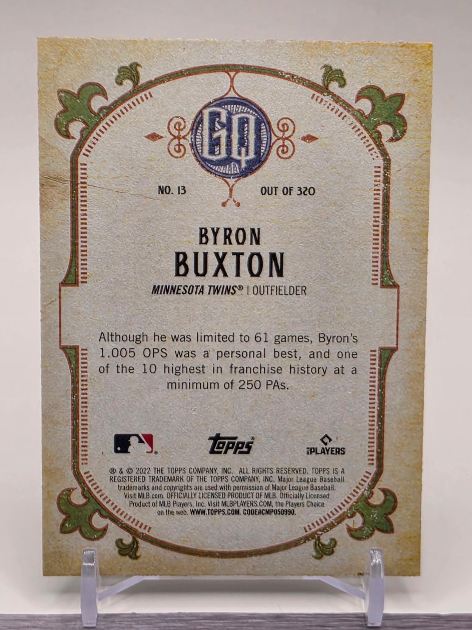 2022 Topps Gypsy Queen #13 Byron Buxton
