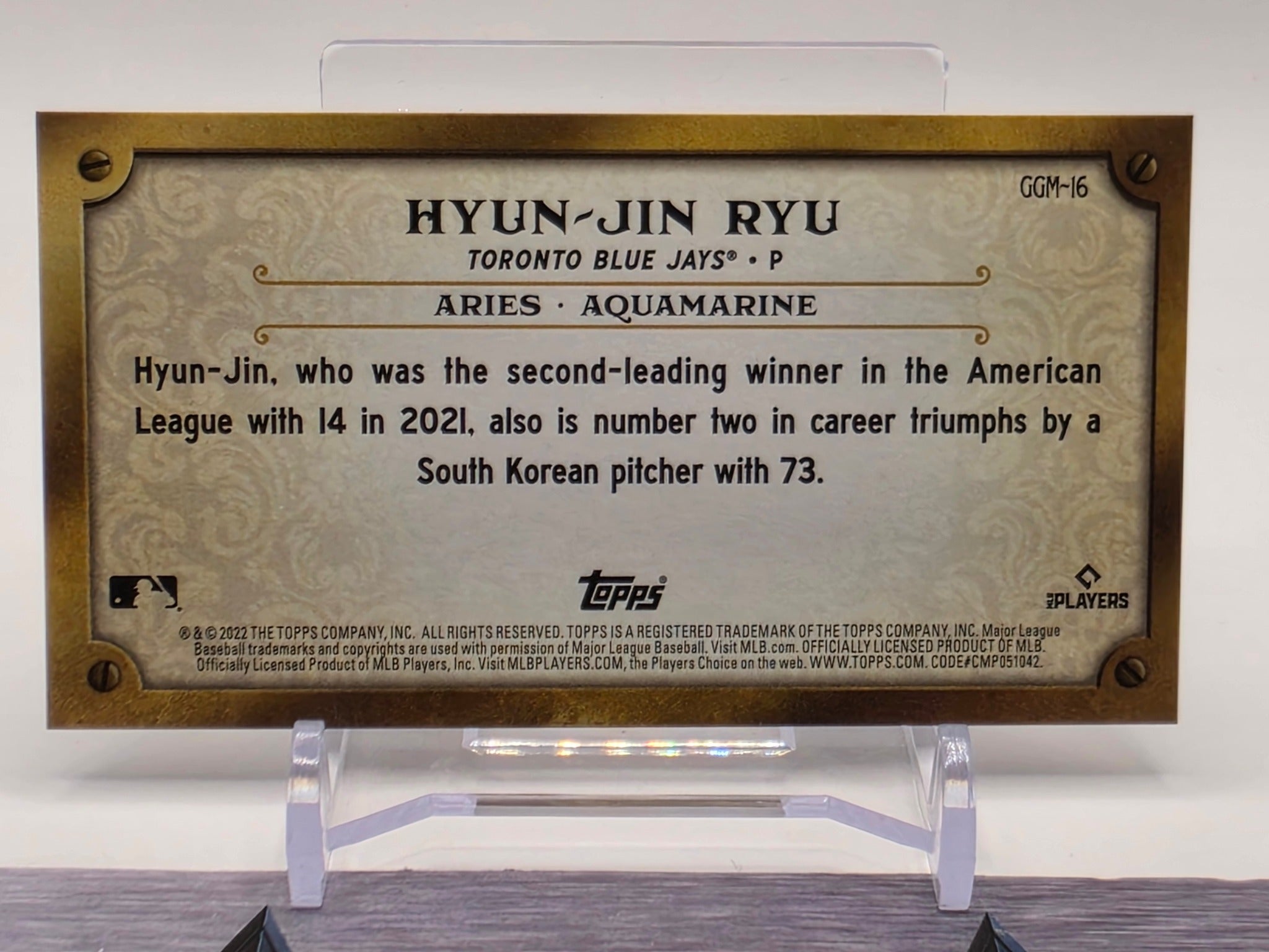 2022 Topps Gypsy Queen #GGM-16 Hyun-Jin Ryu Gypsy Gems Minis
