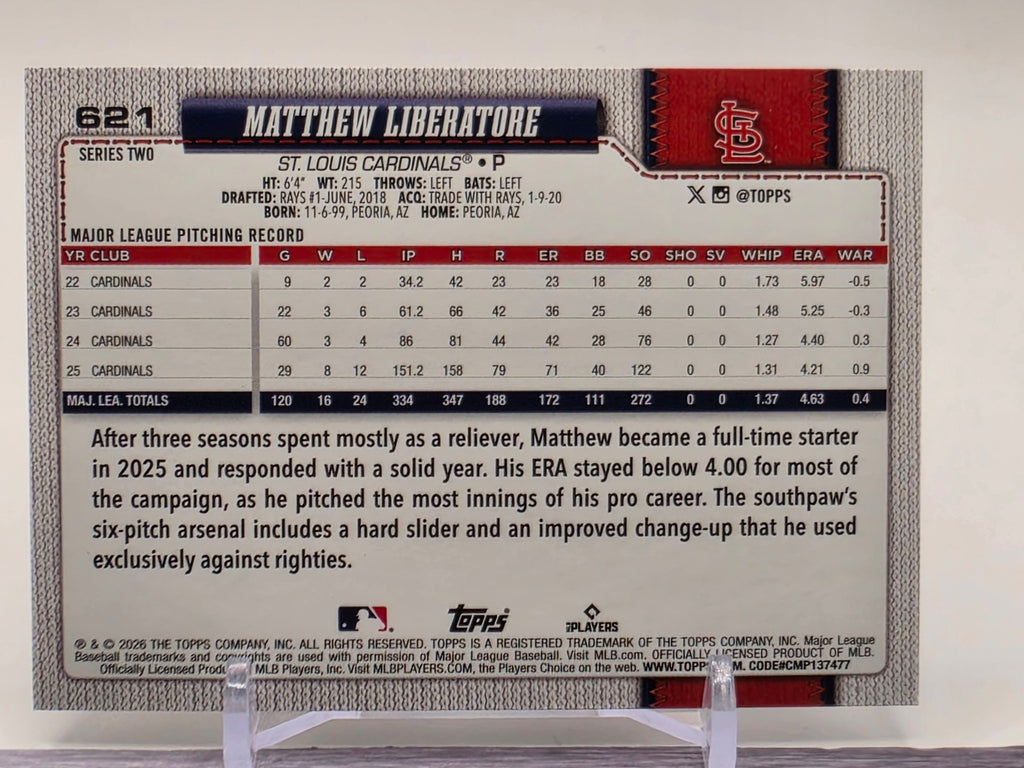2026 Topps #621 Matthew Liberatore