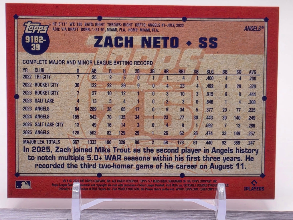2025 Topps #TFAP2-ZN Zach Neto Topps (Series Two)