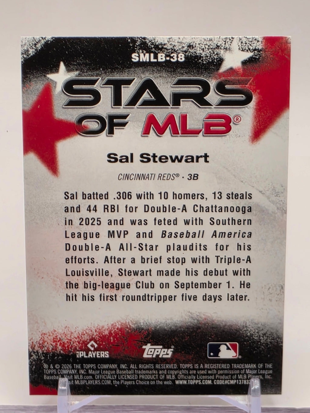 2026 Topps #SMLB-38 Sal Stewart Stars of MLB