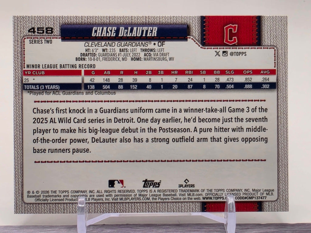 2026 Topps #458 Chase DeLauter