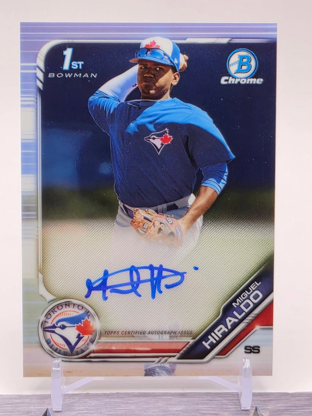 2019 Bowman Chrome #CPA-MH Miguel Hiraldo Prospects Autographs Refractor #/499