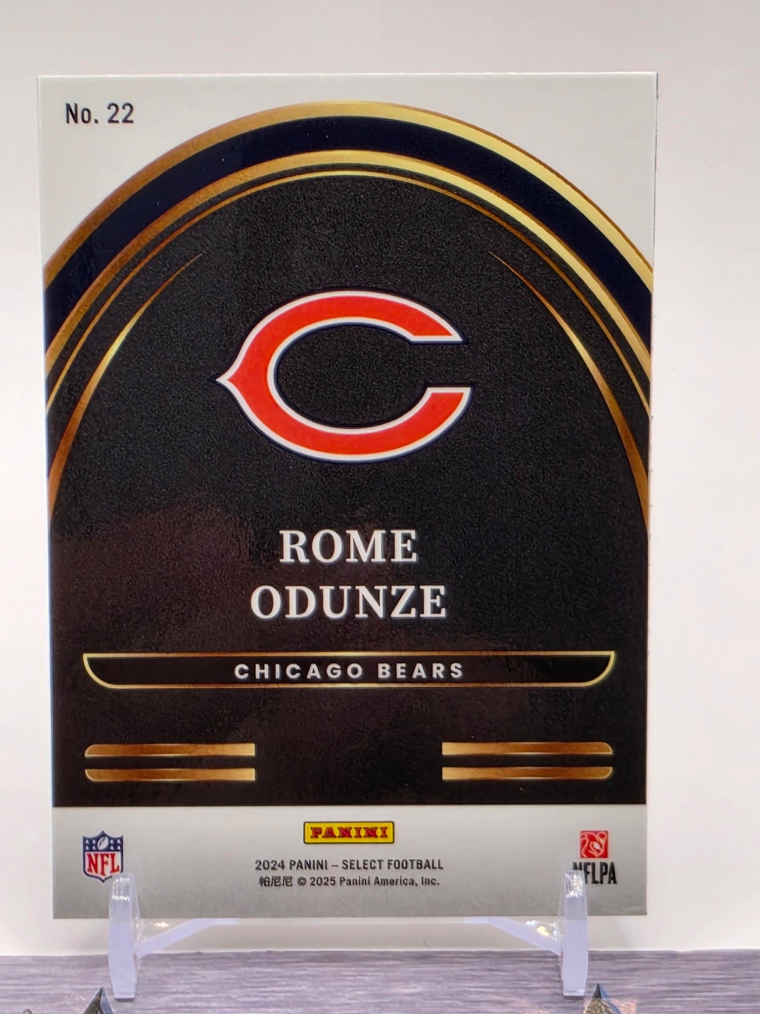2024 Panini Select #22 Rome Odunze Select Future Gold Prizm #/10