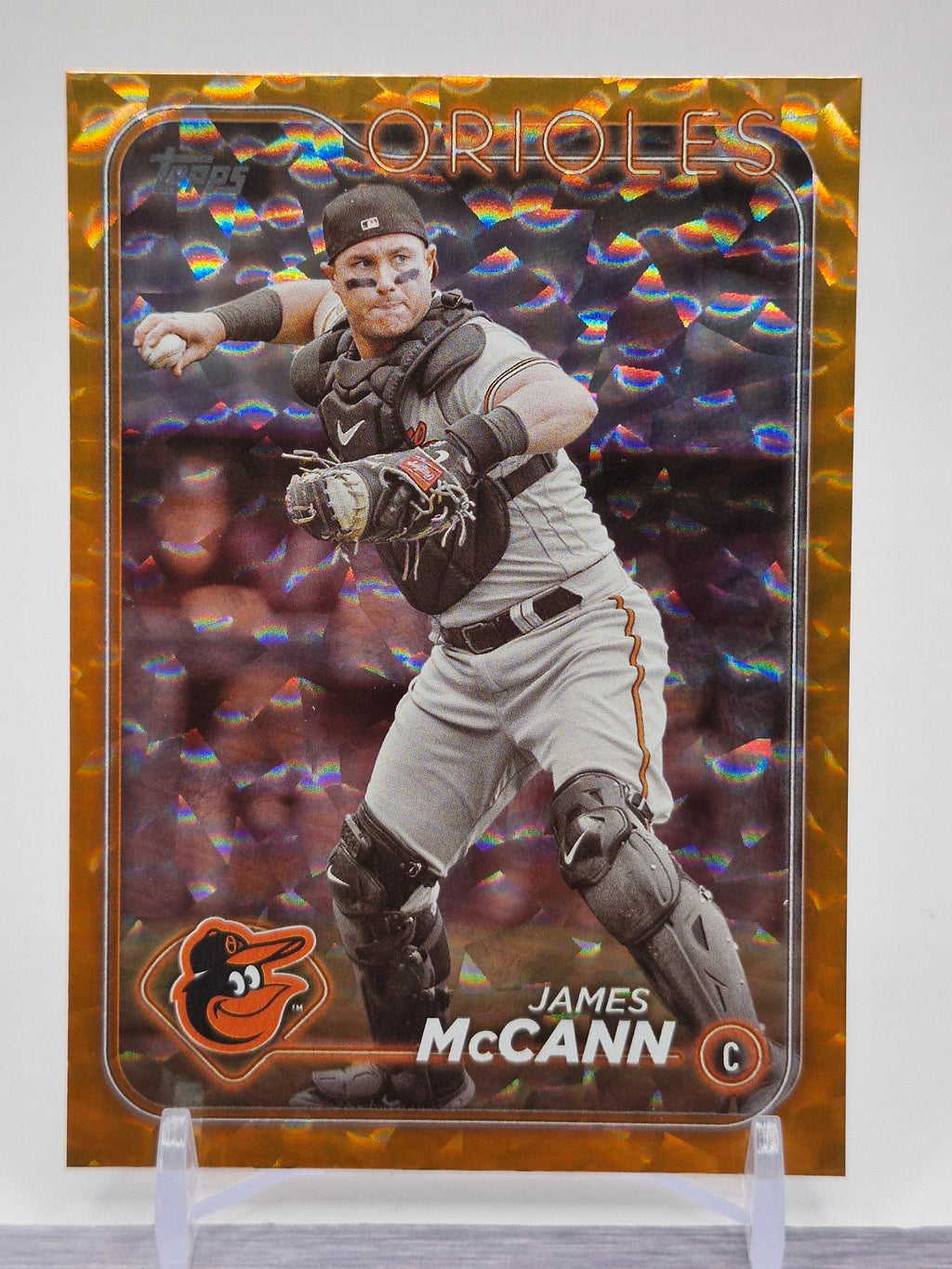 2024 Topps #448 James McCann Red Crackle Foil #/199