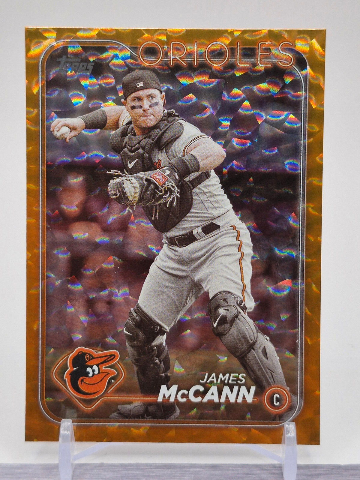2024 Topps #448 James McCann Red Crackle Foil #/199