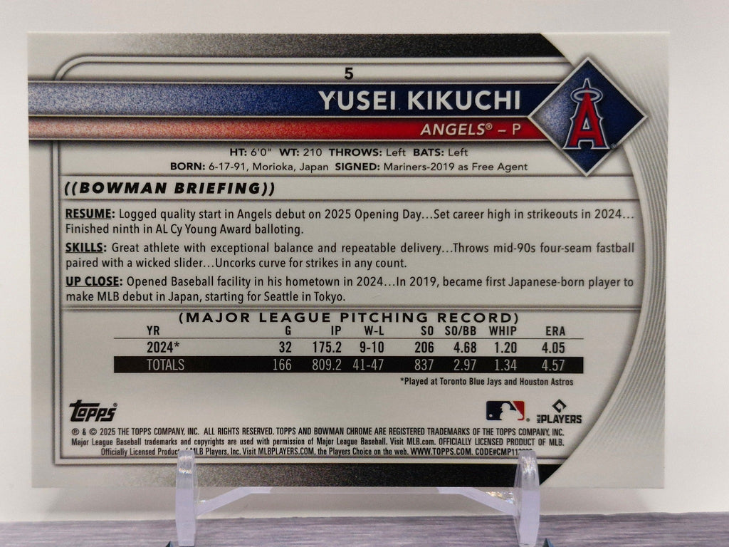 2025 Bowman Chrome #5 Yusei Kikuchi Wave #/100