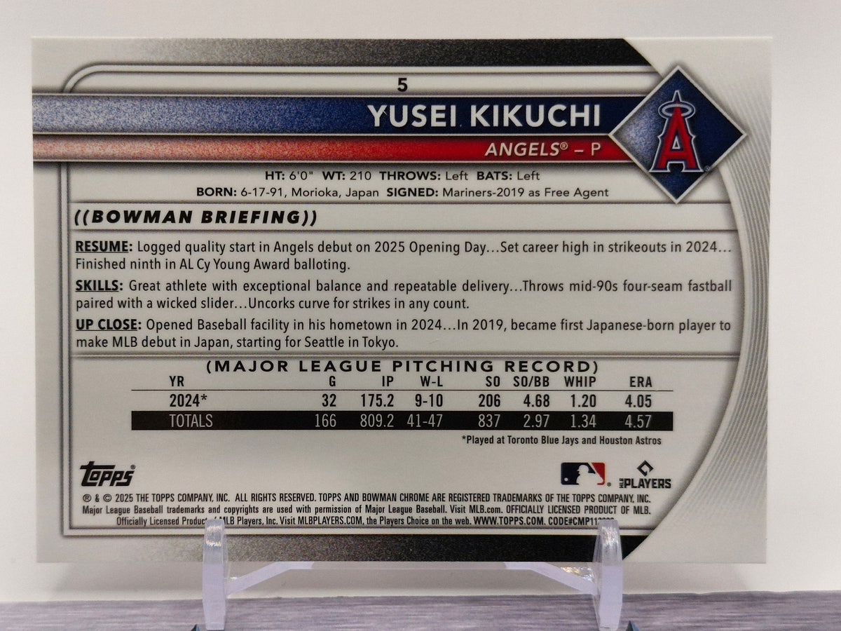 2025 Bowman Chrome #5 Yusei Kikuchi Wave #/100