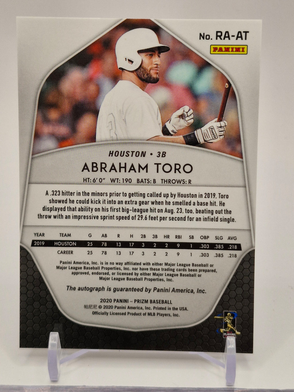2020 Panini Prizm #RA-AT Abraham Toro Rookie Autographs Silver Prizm