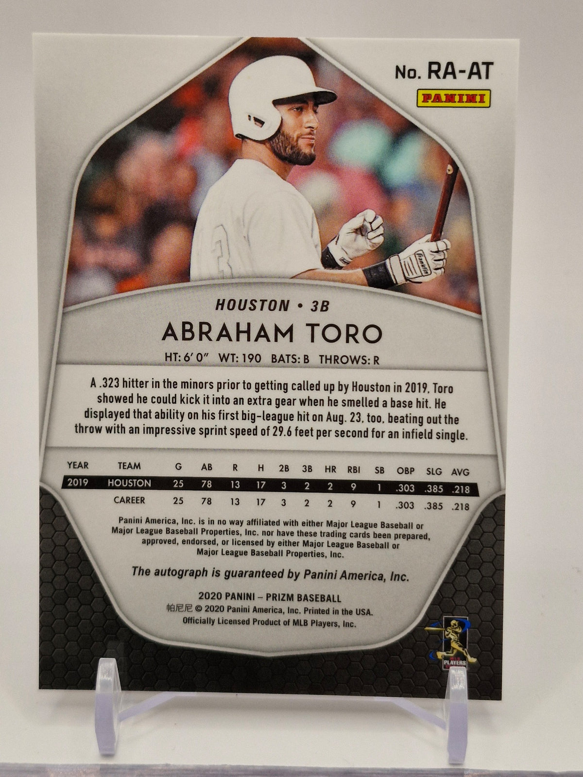 2020 Panini Prizm #RA-AT Abraham Toro Rookie Autographs Silver Prizm