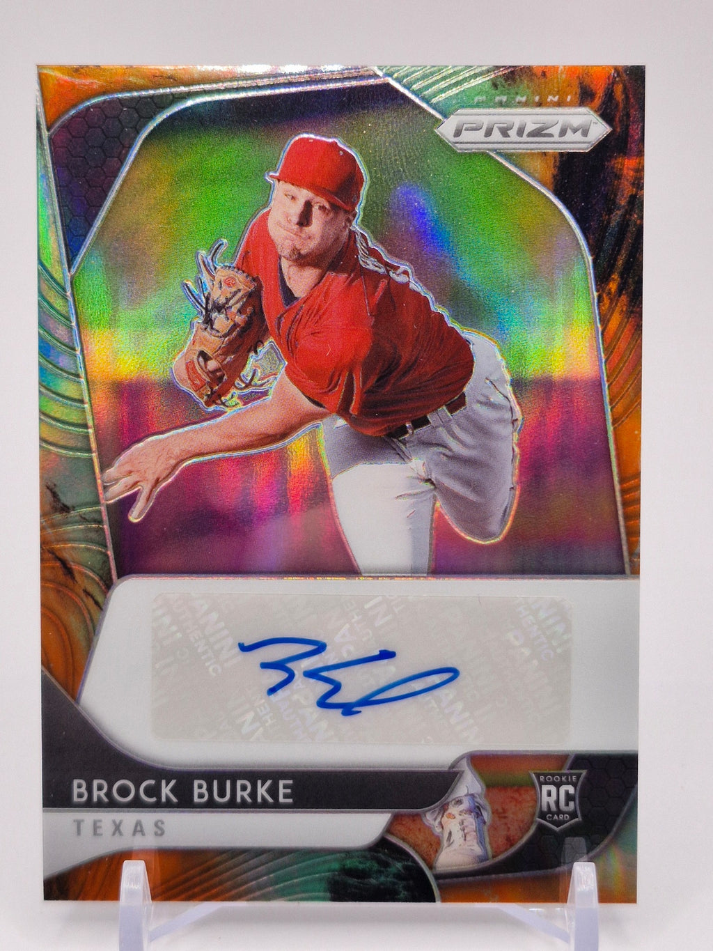 2020 Panini Prizm #RA-BB Brock Burke Rookie Autographs Pink Prizm #/50