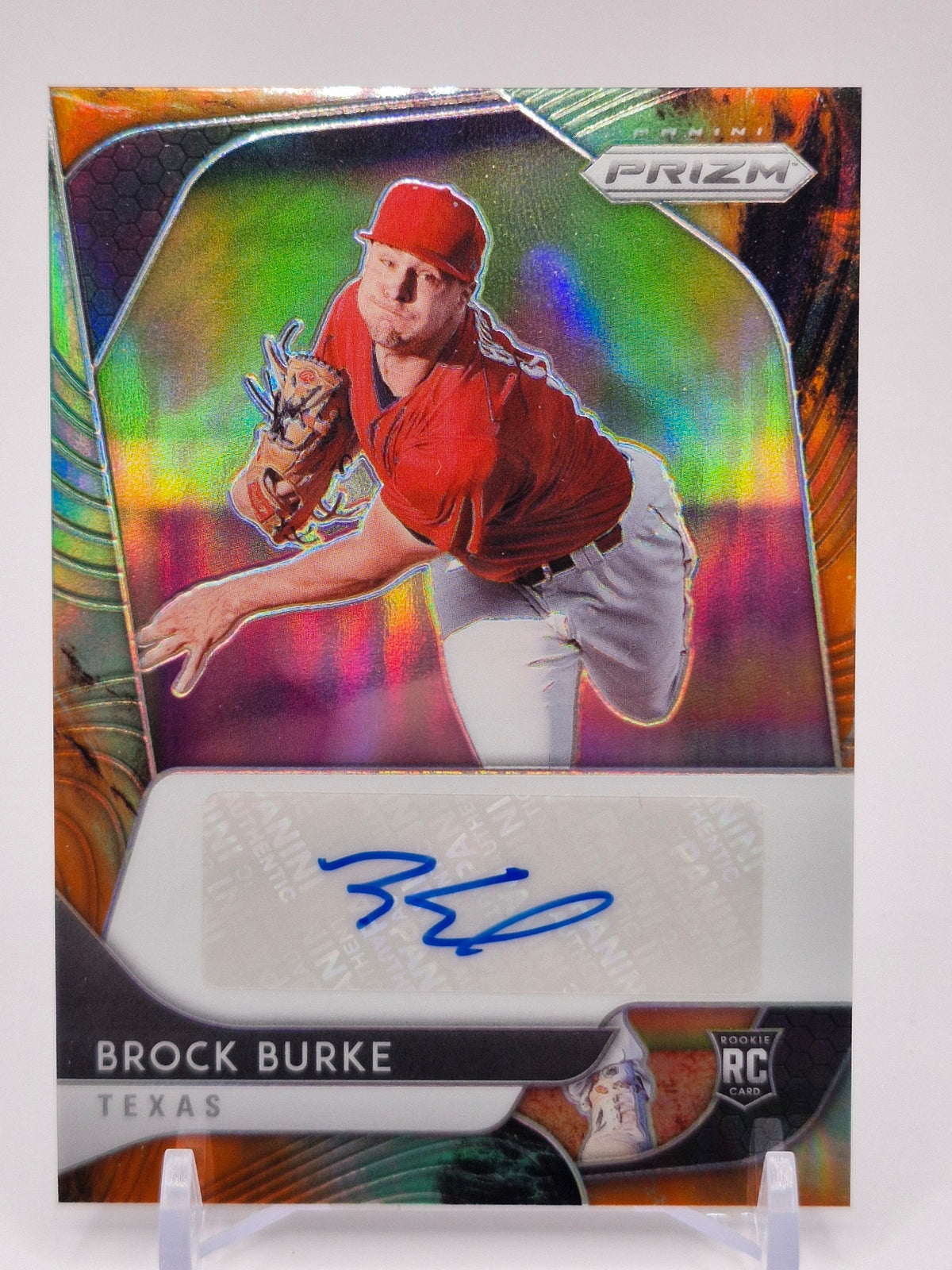 2020 Panini Prizm #RA-BB Brock Burke Rookie Autographs Pink Prizm #/50