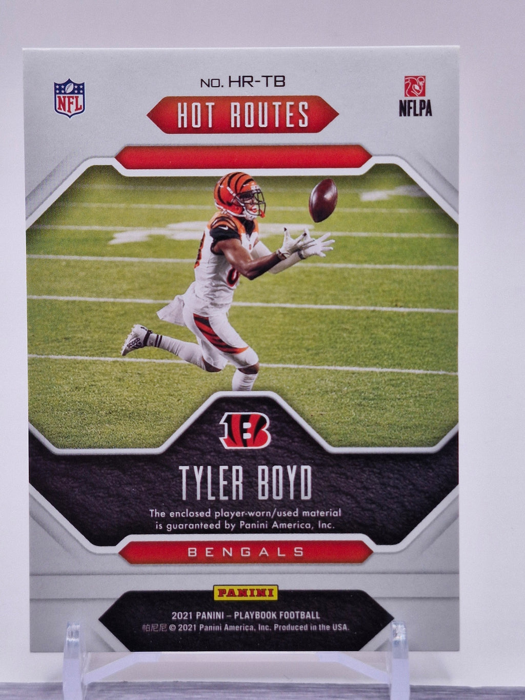 2021 Panini Playbook #HR-TB Tyler Boyd Hot Routes Platinum #/99