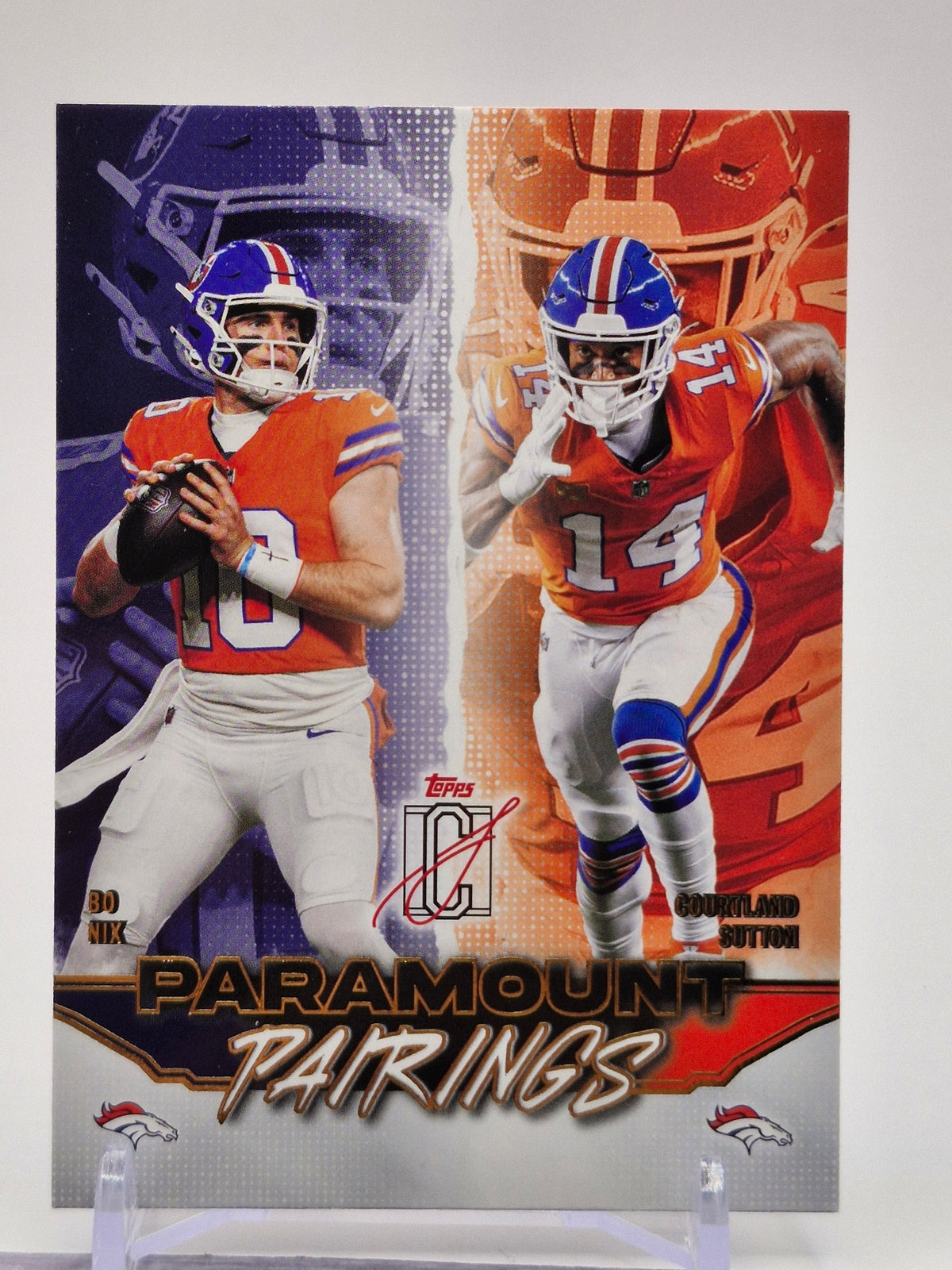 2025 Topps Signature Class #PP-3 Courtland Sutton / Bo Nix Paramount Pairings