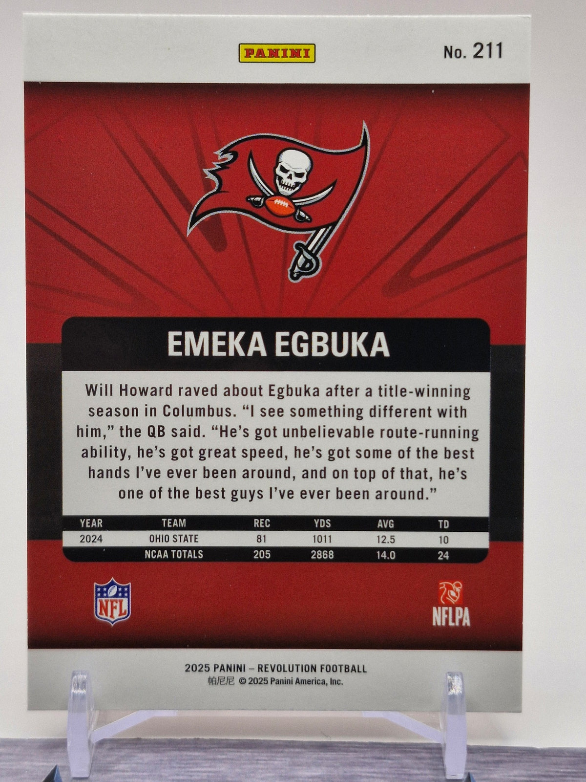 2025 Panini Revolution #211 Emeka Egbuka Groove