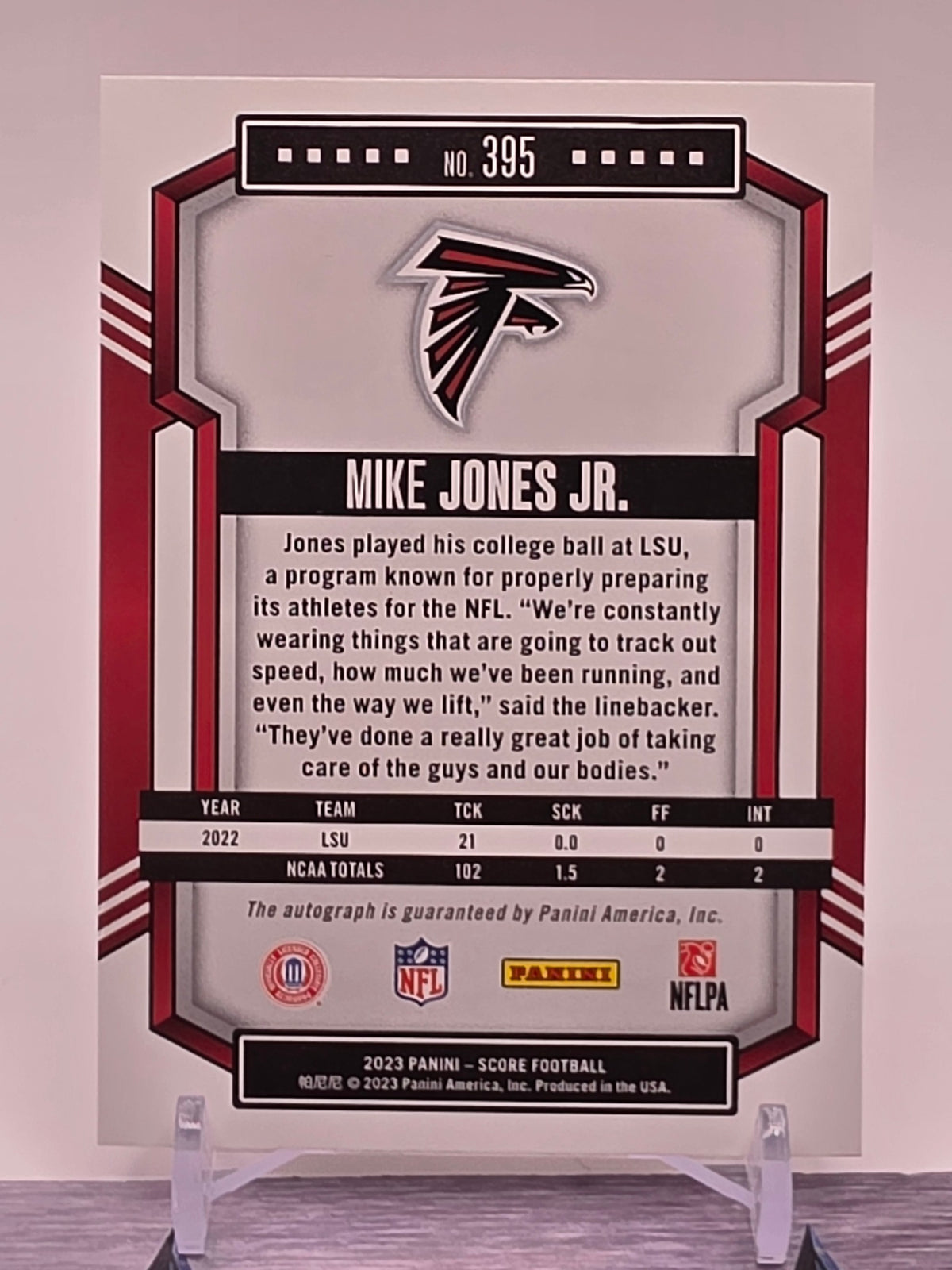 2023 Score #395 Mike Jones Jr. authograph