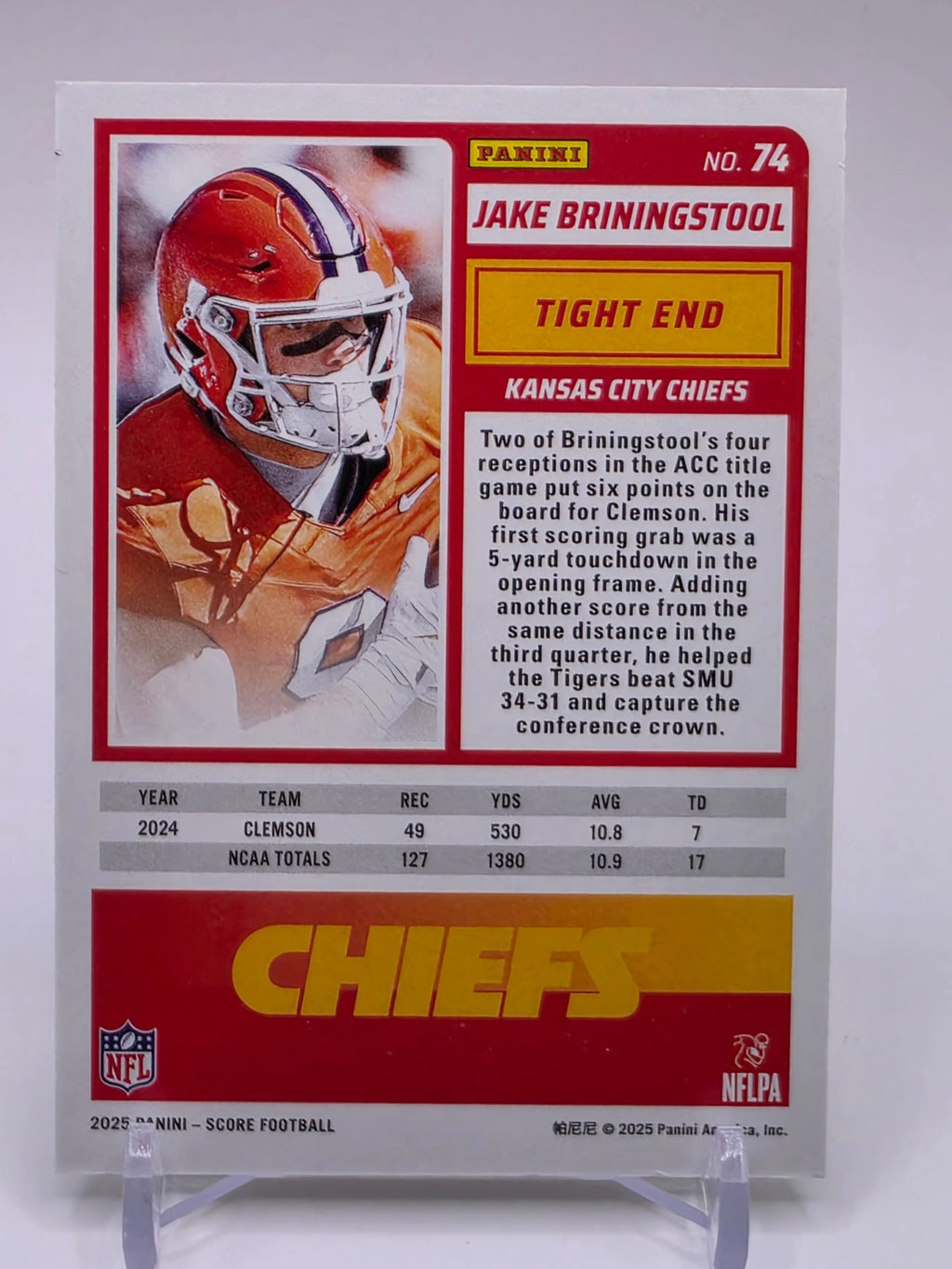2025 Score #74 Jake Briningstool Cubic #/185