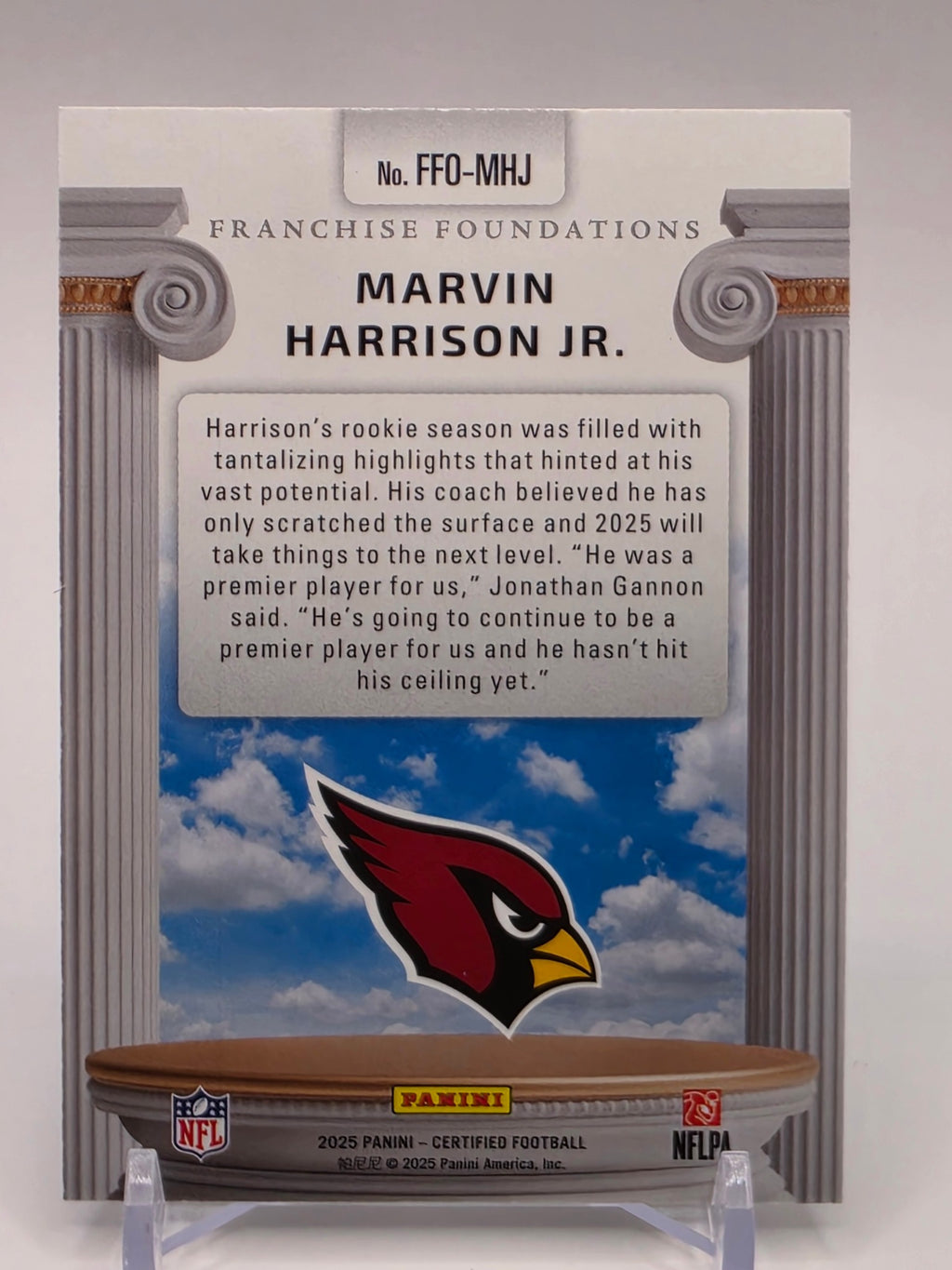 2025 Panini Certified #FFO-MHJ Marvin Harrison Jr. Franchise Foundations #/75