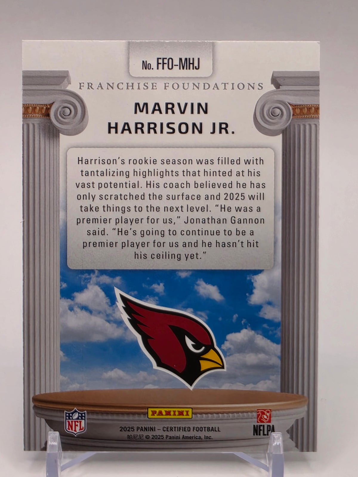 2025 Panini Certified #FFO-MHJ Marvin Harrison Jr. Franchise Foundations #/75