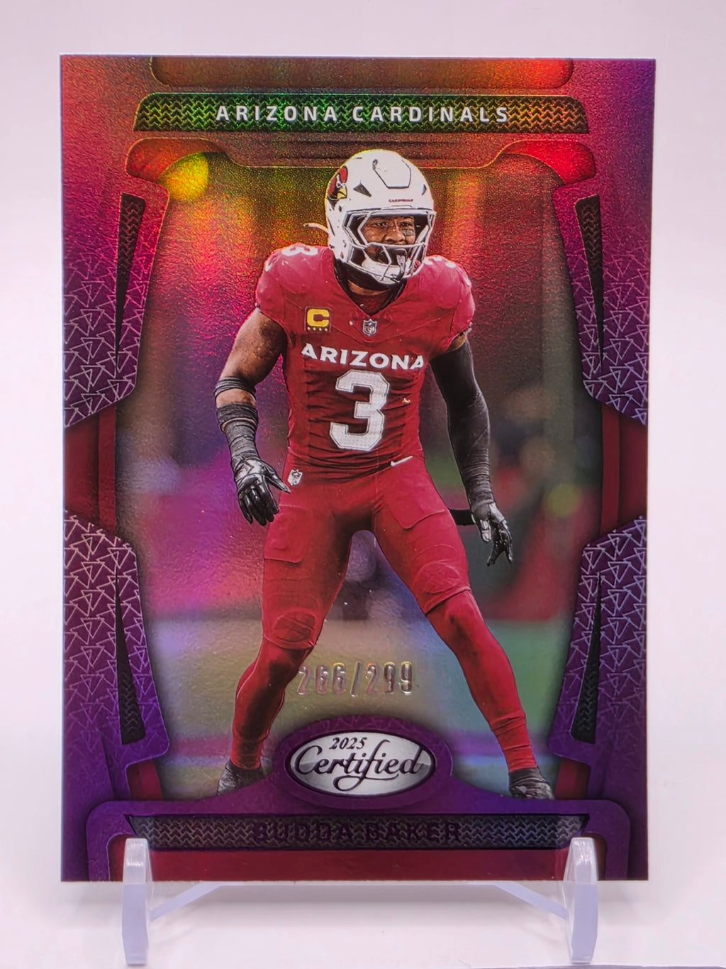 2025 Panini Certified #2 Budda Baker Mirror Red #/299