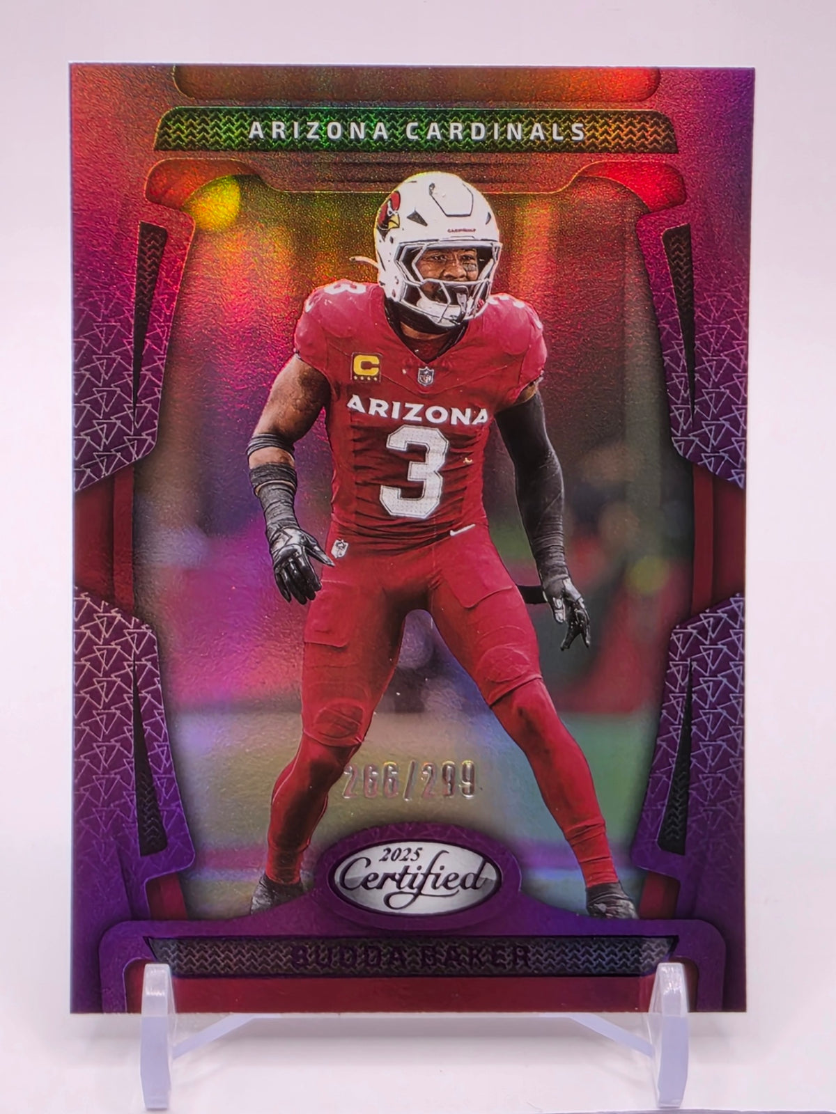 2025 Panini Certified #2 Budda Baker Mirror Red #/299
