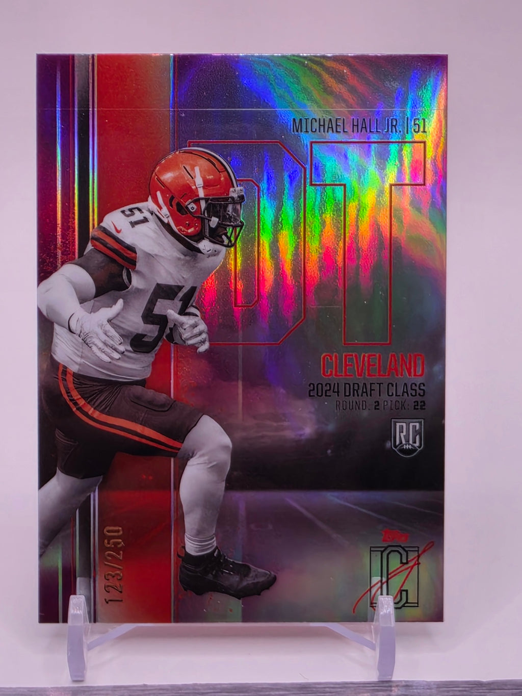 2024 Topps Signature #RCV-33 Michael HALL Jr. Rookies Chrome Refractor #/250
